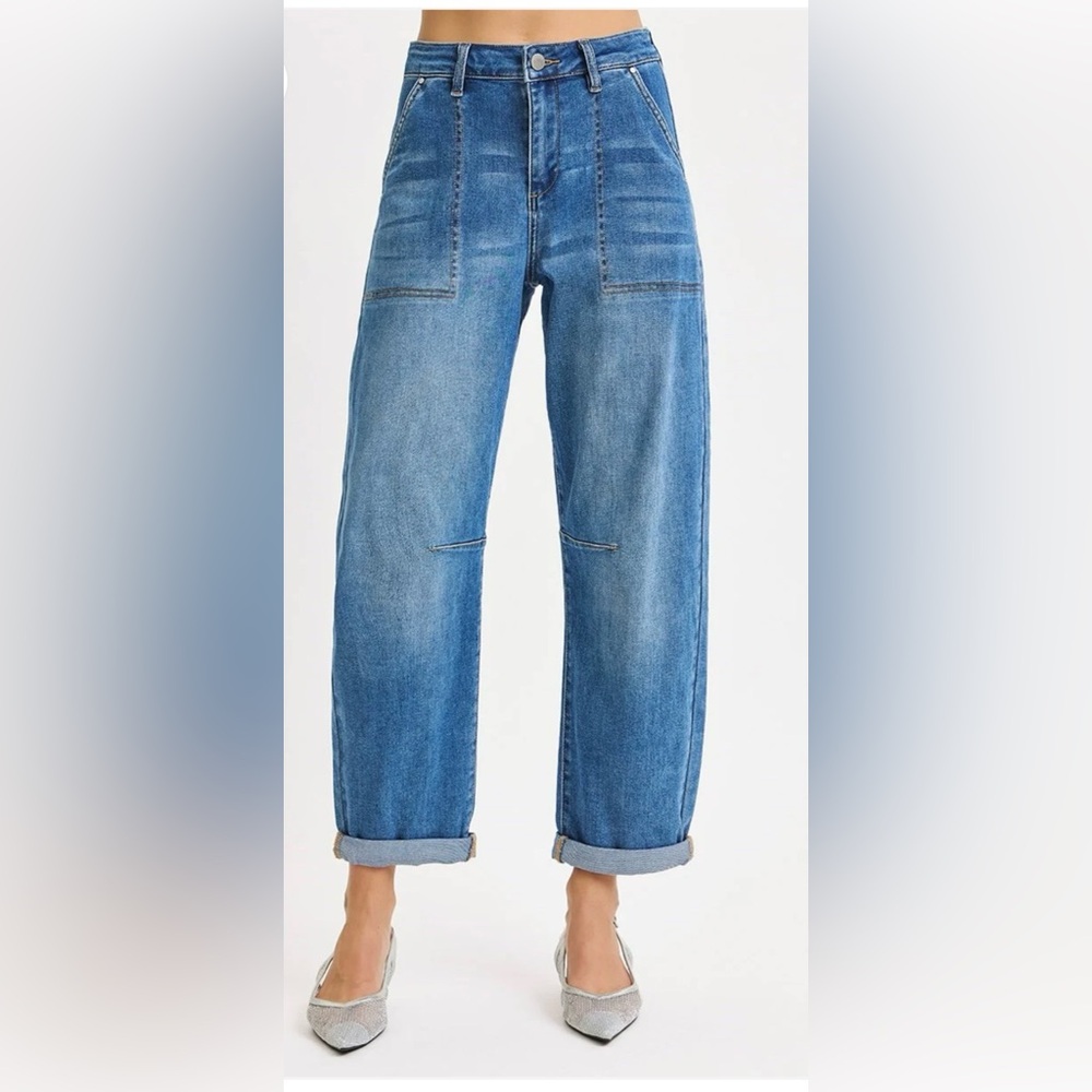 NWT Risen Barrel Relax Patch Pocket Jeans